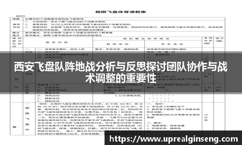 西安飞盘队阵地战分析与反思探讨团队协作与战术调整的重要性